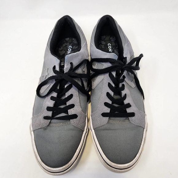 Converse All Star El Distrito OX Gray Sneakers Mens 13 Low Top Leather Canvas - Picture 2 of 9